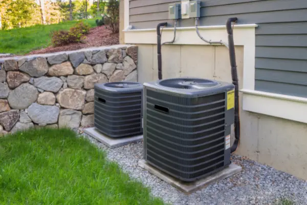 Outdoor HVAC condenser unit
